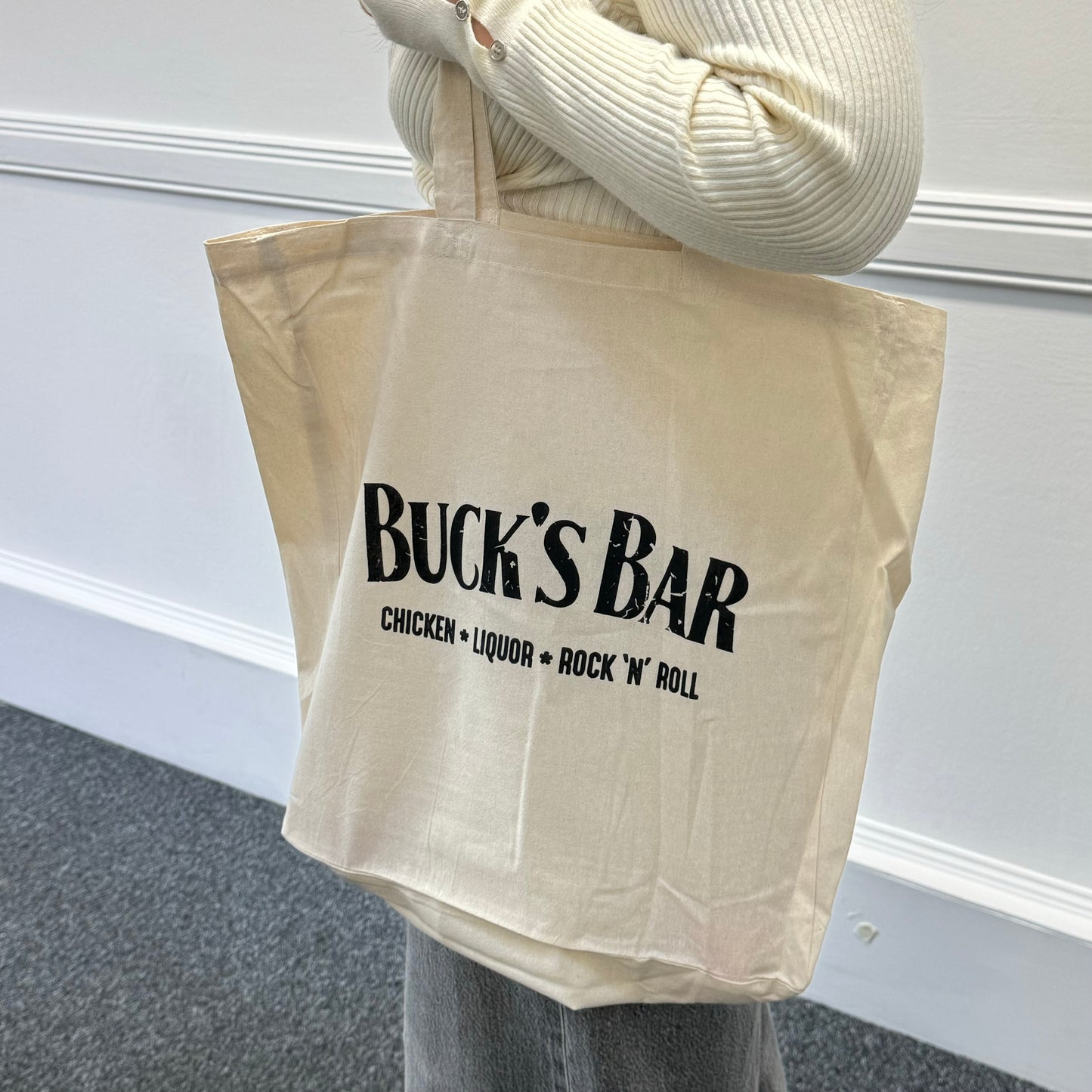 Cream Bucks Bar Tote Bag