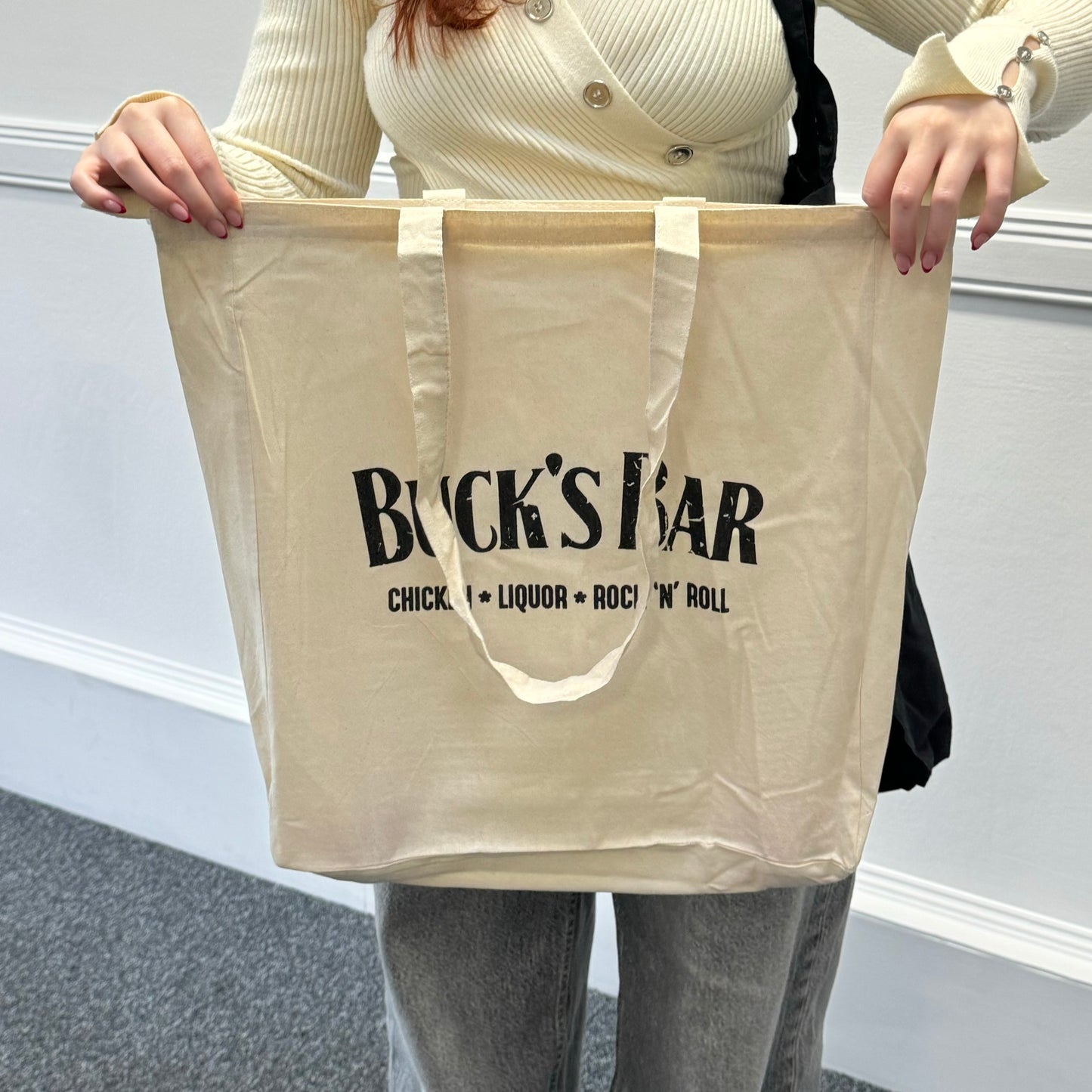 Cream Bucks Bar Tote Bag
